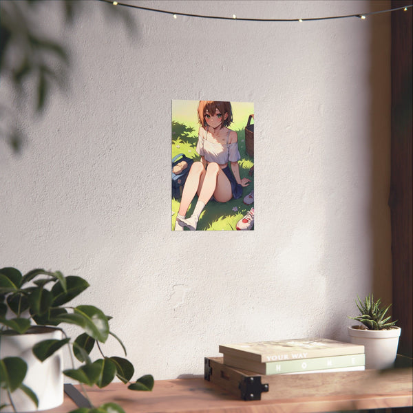 Picnic Lunch - Cute Anime Girl Poster