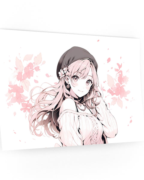 Sepia Spring - Cute Anime Wall Decal