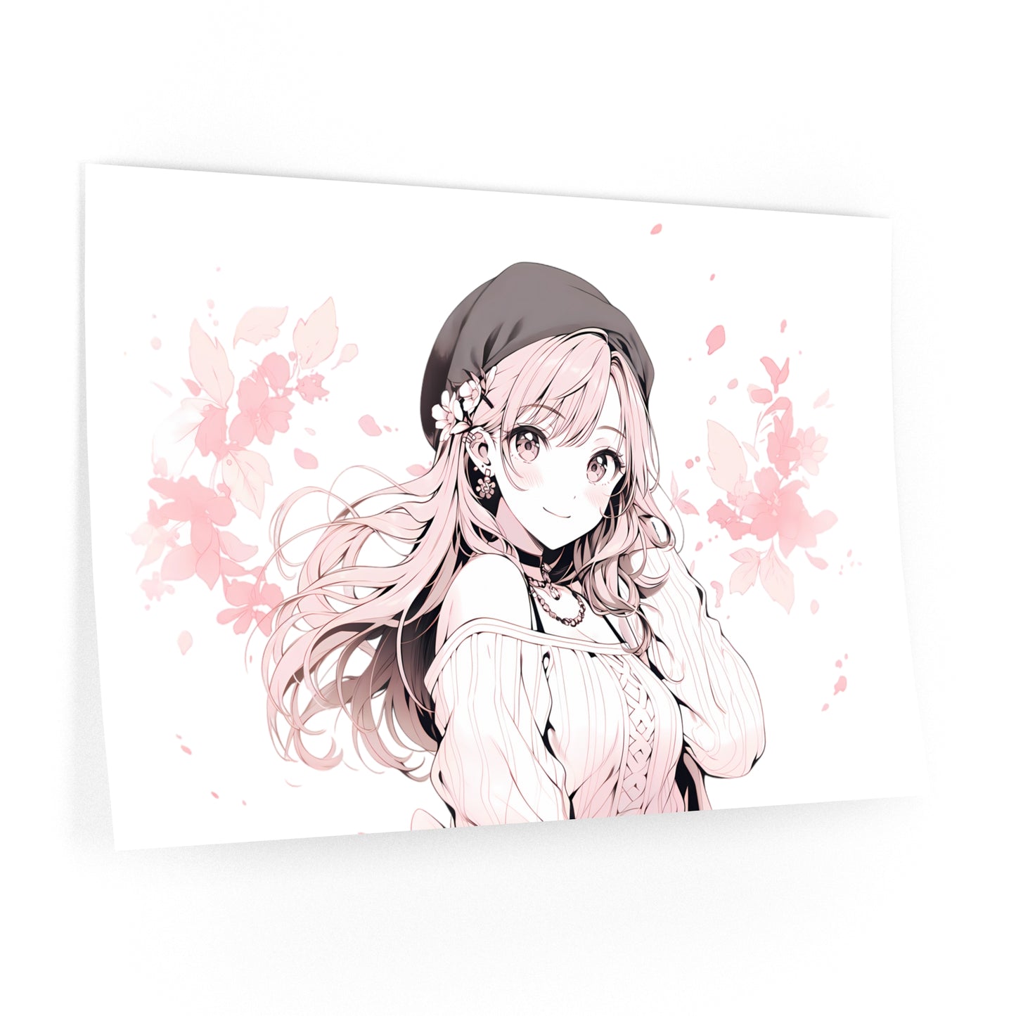 Sepia Spring - Cute Anime Wall Decal