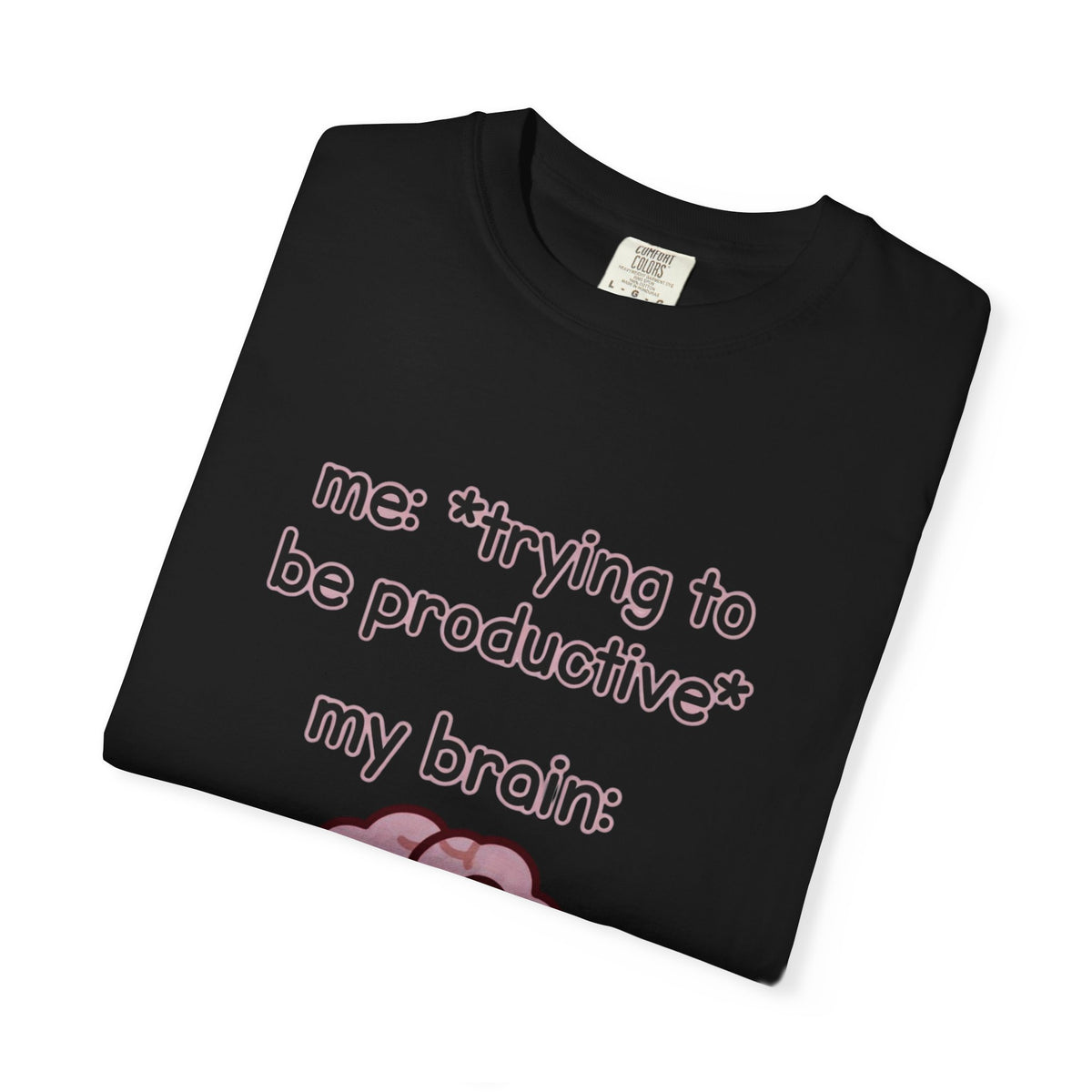 Trying to be Productive - Kawaii Brain Anime T-Shirt
