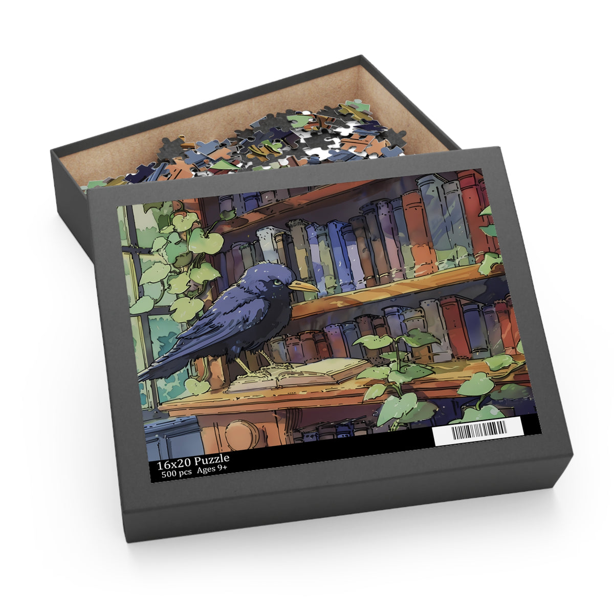 Curious Student - Anime Crow Jigsaw Puzzle