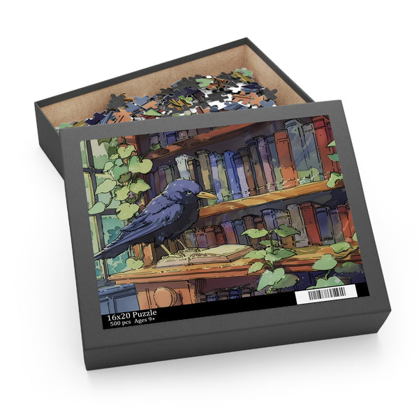 Curious Student - Anime Crow Jigsaw Puzzle
