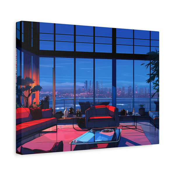 Diamond Nights - Retro Anime Canvas Print