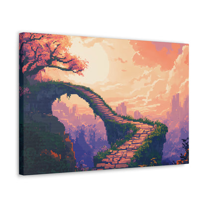 Aecian Road - Anime Pixel Art Canvas Print