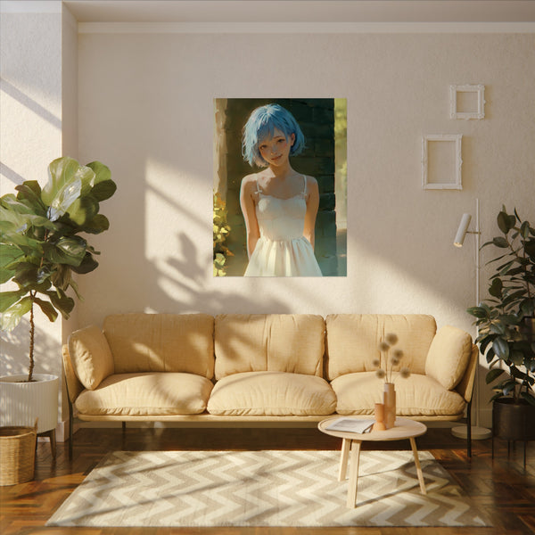 Calista in Summer - Anime Watercolor Poster