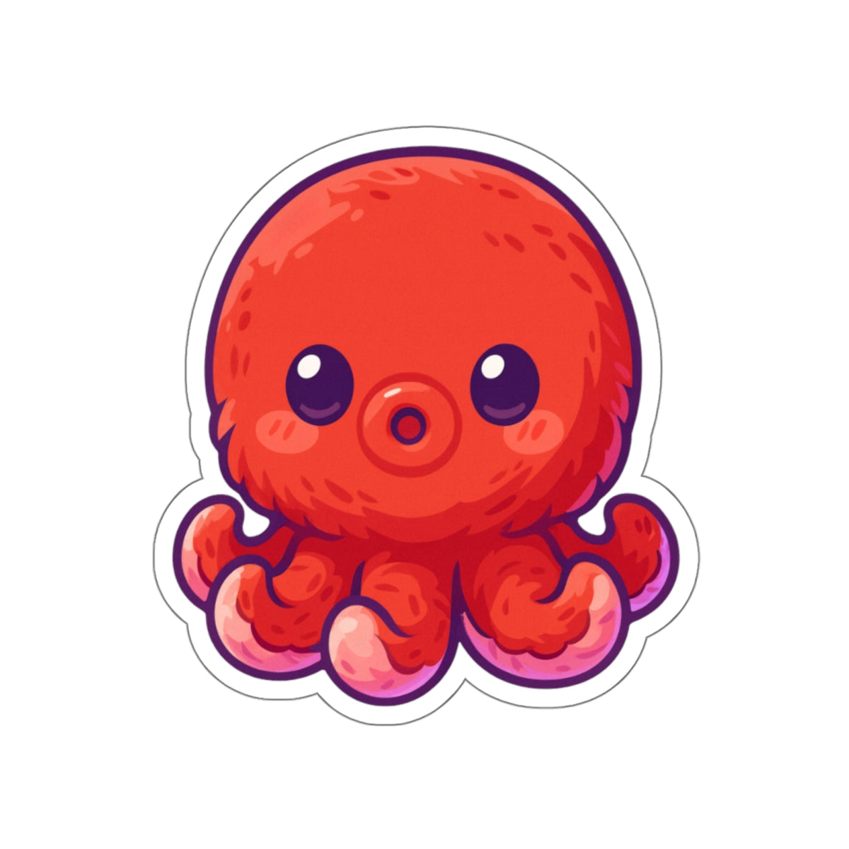 Alone Octopus Cute Anime Sticker