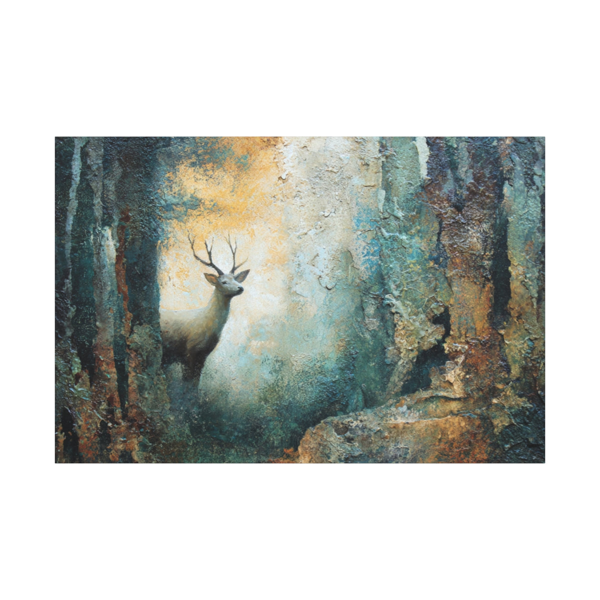 Emerging Buck - Textured Wall Art