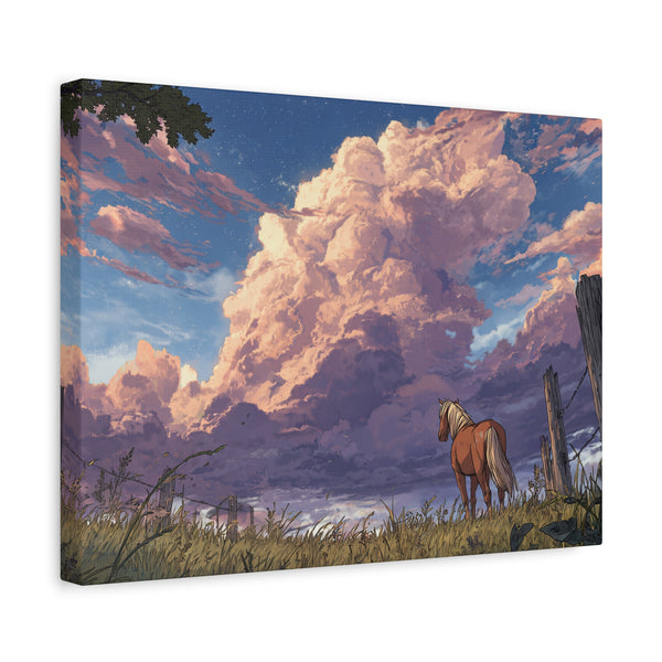 Freedom Longing - Anime Canvas Horse Print