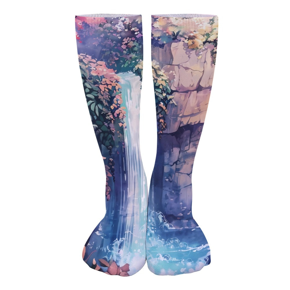 Waterfall Fantasy - Aesthetic Anime Socks