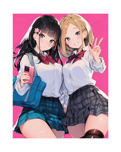 Besties - Cute Anime Girl Poster