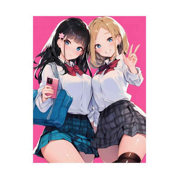 Besties - Cute Anime Girl Poster