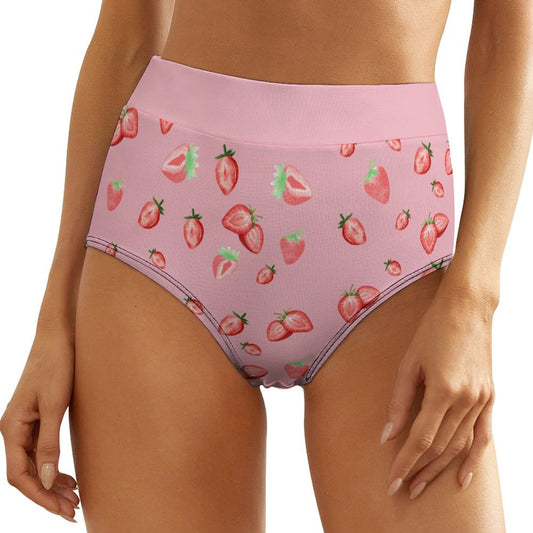 Strawberry Rain - Cute High Waist Panties