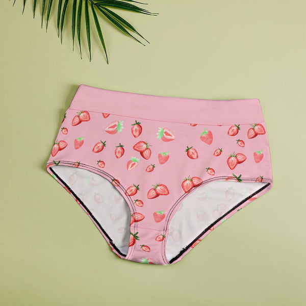 Strawberry Rain - Cute High Waist Panties