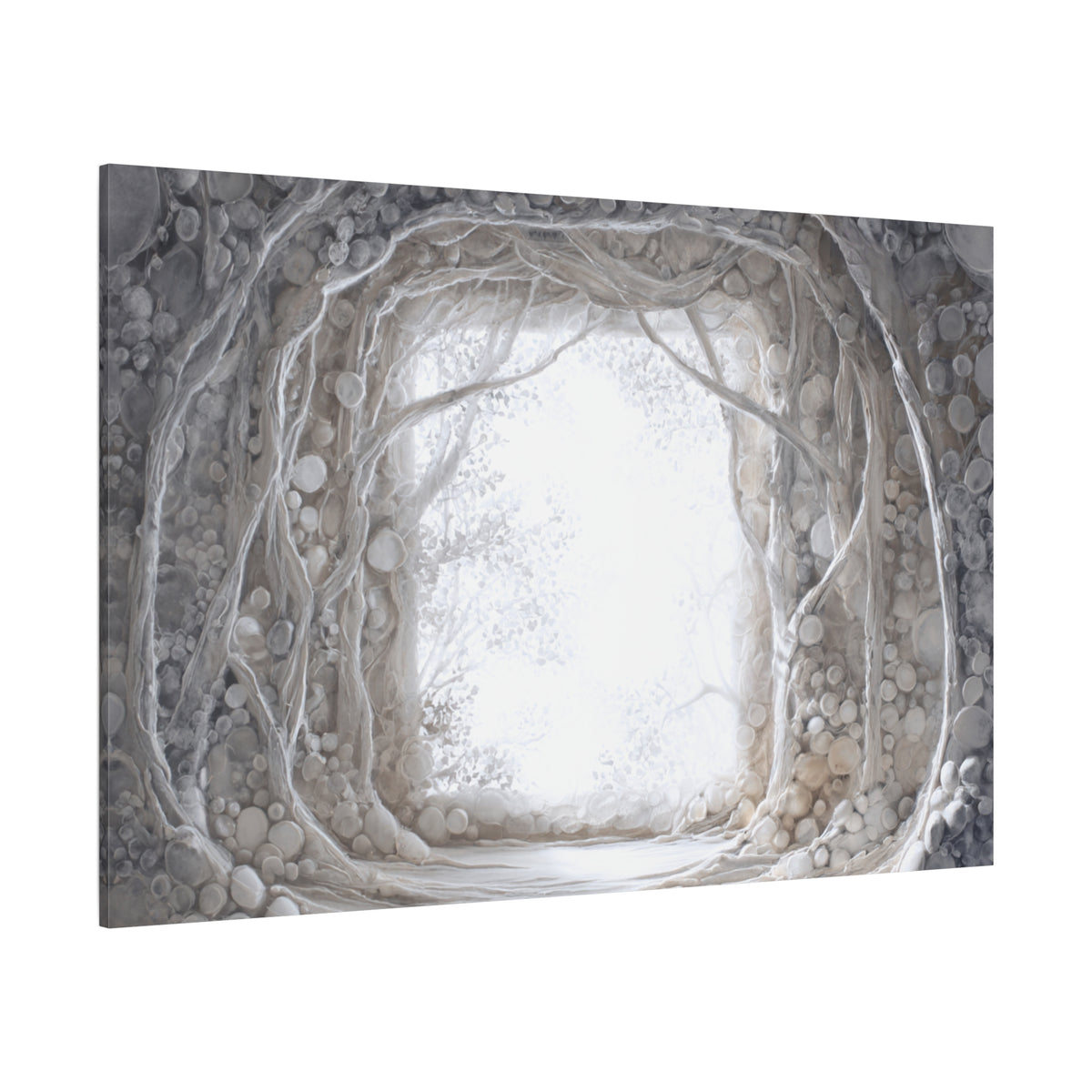 Pearl Hall - Textured White Fantasy Wall Art
