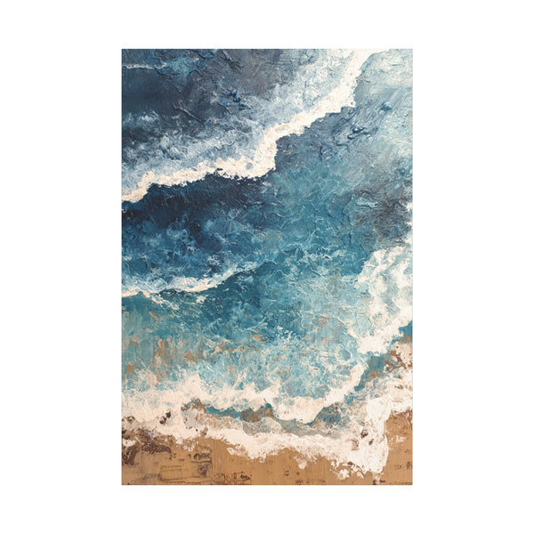 High Tide - Textured Beach Vertical Wall Art
