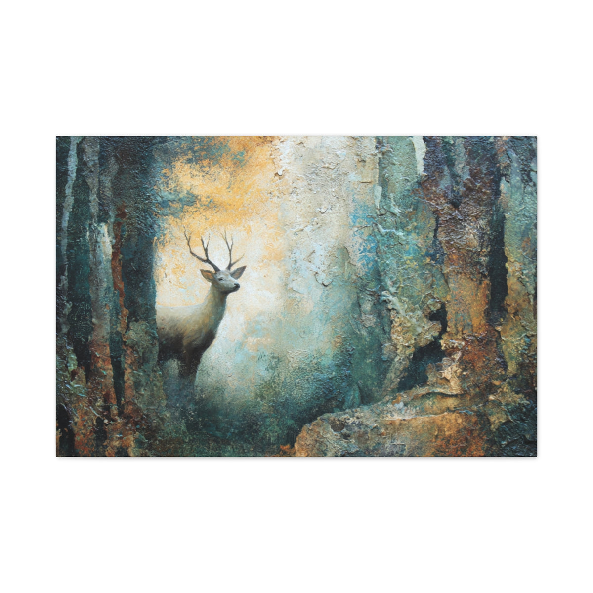 Emerging Buck - Textured Wall Art
