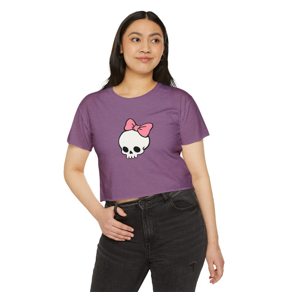 Literally Just a Skull - Pastel Goth Boxy Crop Tee