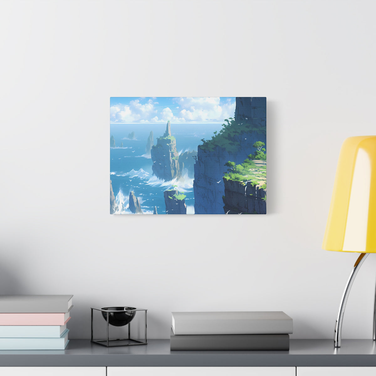 Sea Cliffs - Anime Canvas Print Fantasy Decor