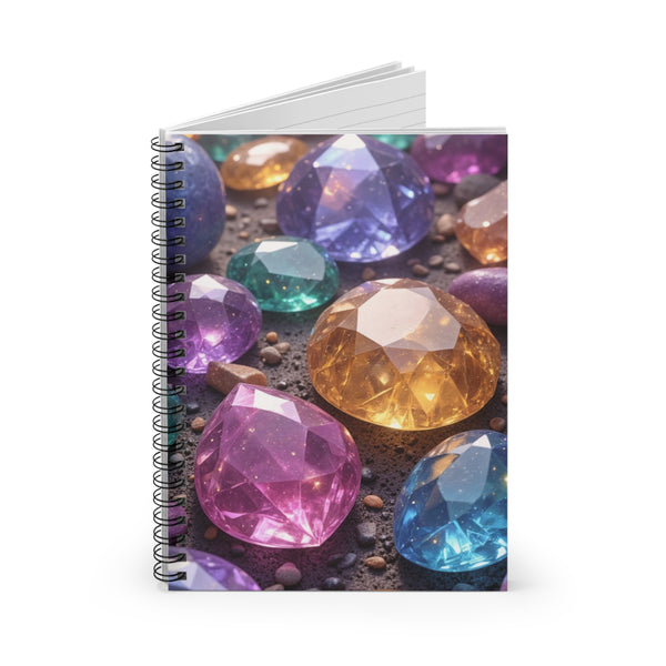 Gemstone Sparkle - 3D Art Spiral Notebook