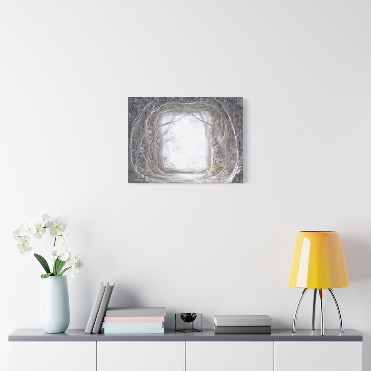 Pearl Hall - Textured White Fantasy Wall Art