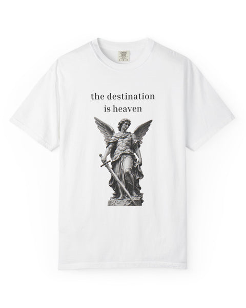 The Destination Is Heaven - Angel Statue Graphic T-Shirt