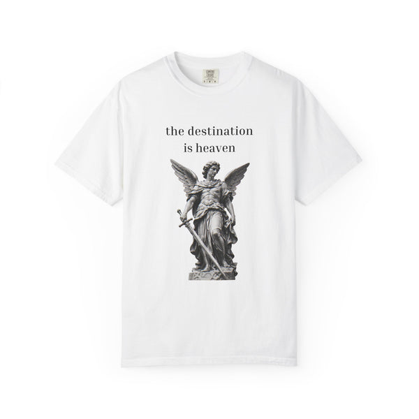The Destination Is Heaven - Angel Statue Graphic T-Shirt