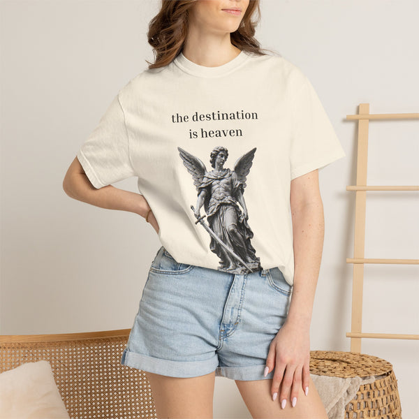 The Destination Is Heaven - Angel Statue Graphic T-Shirt