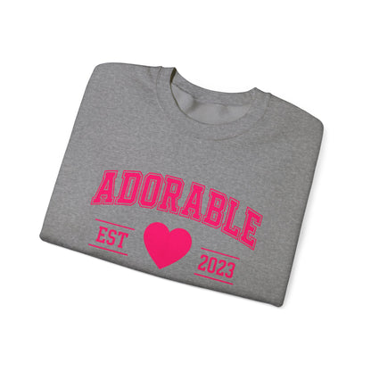 Adorable University School Spirit - Cute College Crewneck Sweatshirt