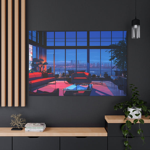 Diamond Nights - Retro Anime Canvas Print