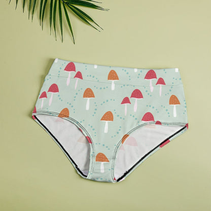 Mushroom Trail - Cute High Waist Panties