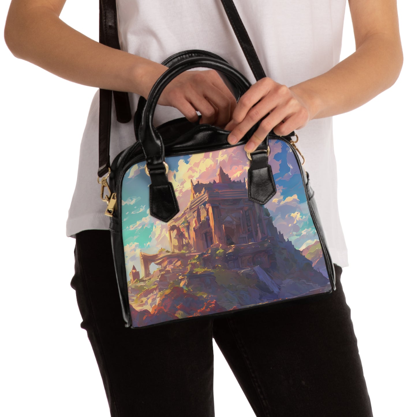 Castle by the Sea - Fantasy Anime Handbag