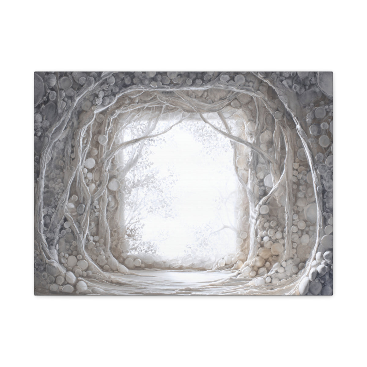Pearl Hall - Textured White Fantasy Wall Art