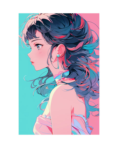 Aquarose - Retro Anime Poster