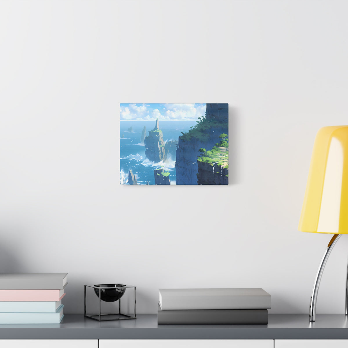 Sea Cliffs - Anime Canvas Print Fantasy Decor