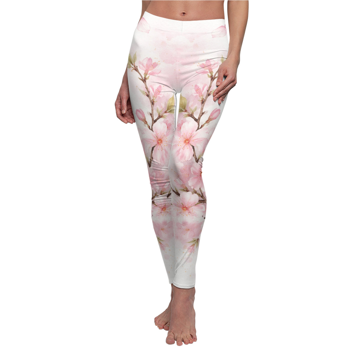 Painted Spring - Cute Cherry Blossom Leggings