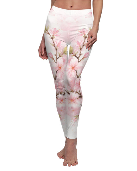 Painted Spring - Cute Cherry Blossom Leggings