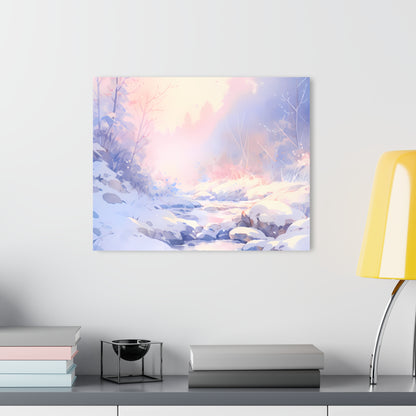 Silent Snowscape - Anime Glass Painting