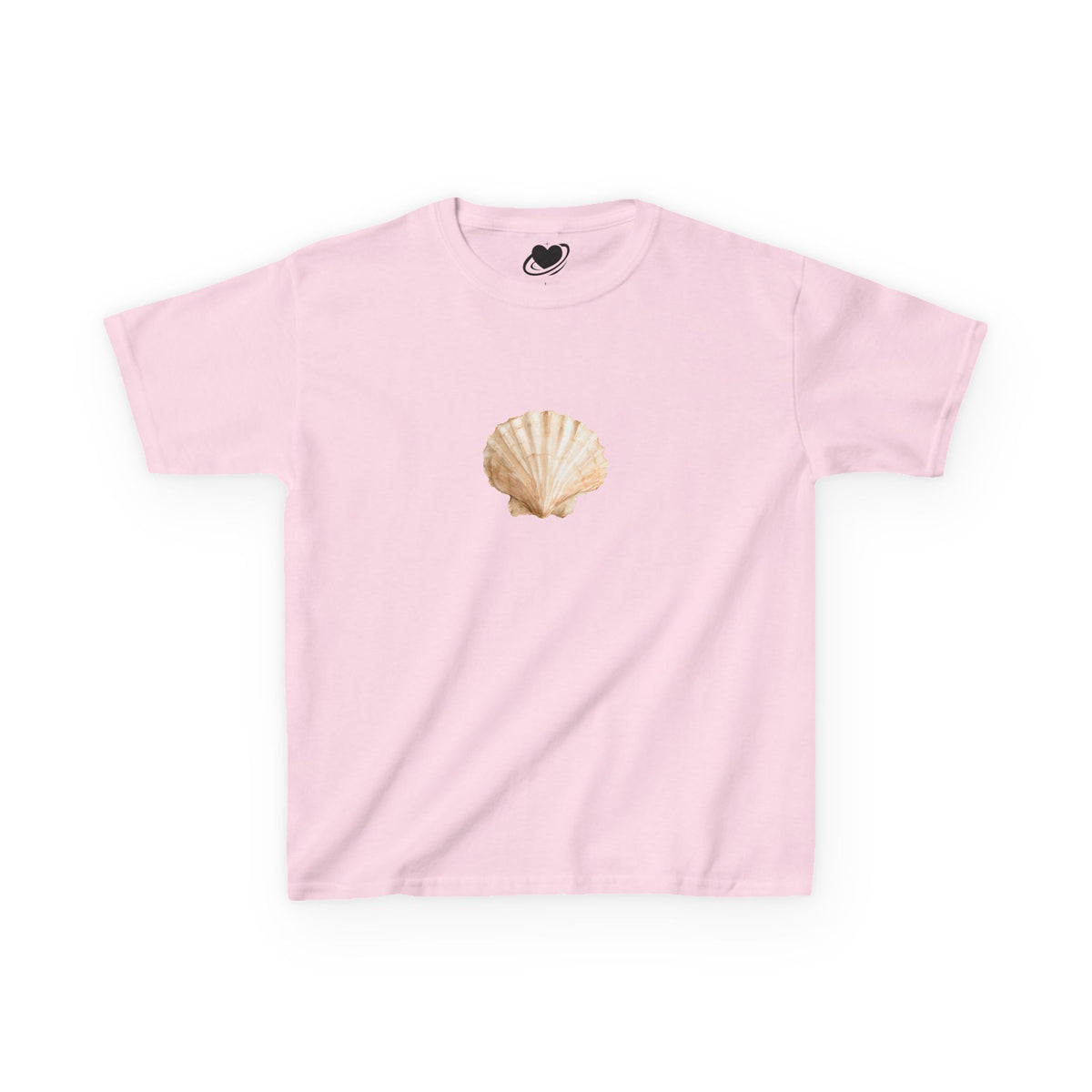 Scallop Shell Art - Vintage Style Cute Baby Tee