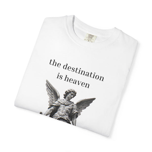 The Destination Is Heaven - Angel Statue Graphic T-Shirt