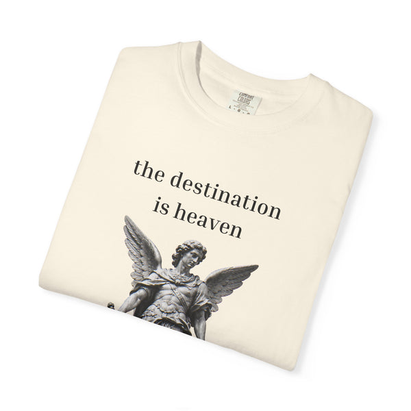 The Destination Is Heaven - Angel Statue Graphic T-Shirt