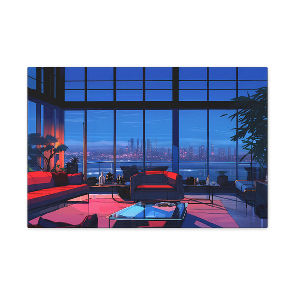Diamond Nights - Retro Anime Canvas Print