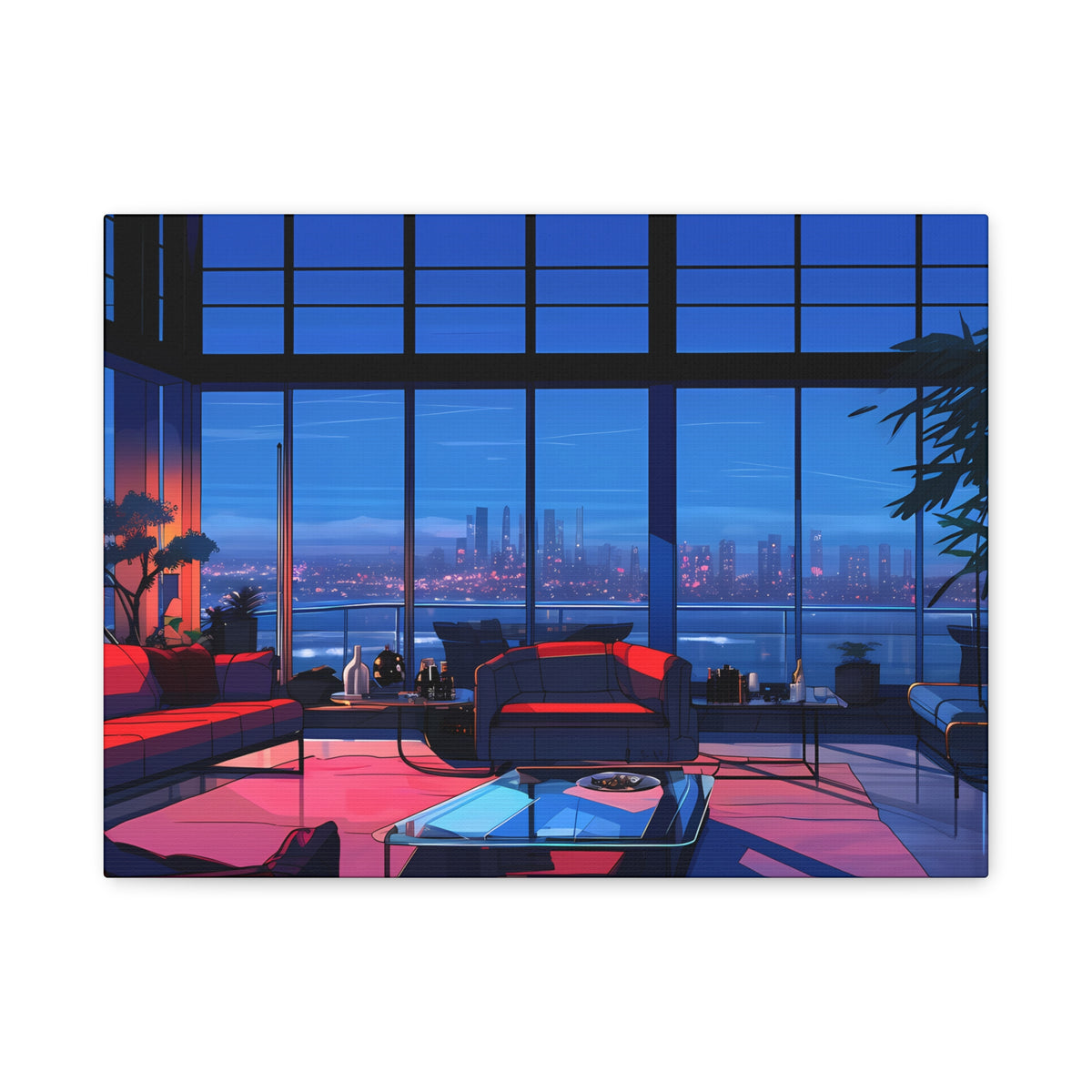 Diamond Nights - Retro Anime Canvas Print