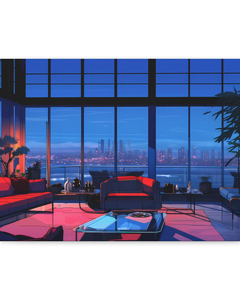 Diamond Nights - Retro Anime Canvas Print