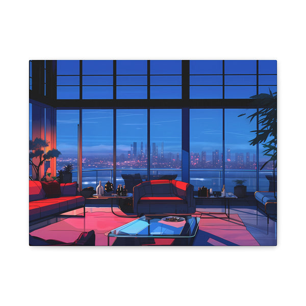 Diamond Nights - Retro Anime Canvas Print