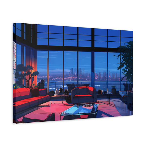 Diamond Nights - Retro Anime Canvas Print