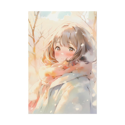 Winter Mirage - Anime Watercolor Poster