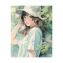 Walk With Me - Watercolor Anime Girl Poster