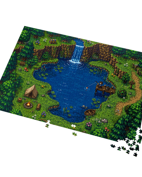 Pinewood Hollow – 2000 Piece Retro Pixel-Art Puzzle