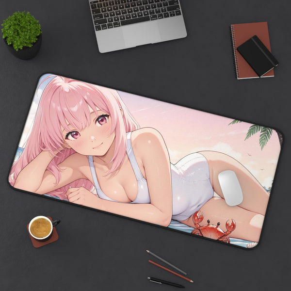 Beach Beauty - Cute Anime Girl Desk Mat
