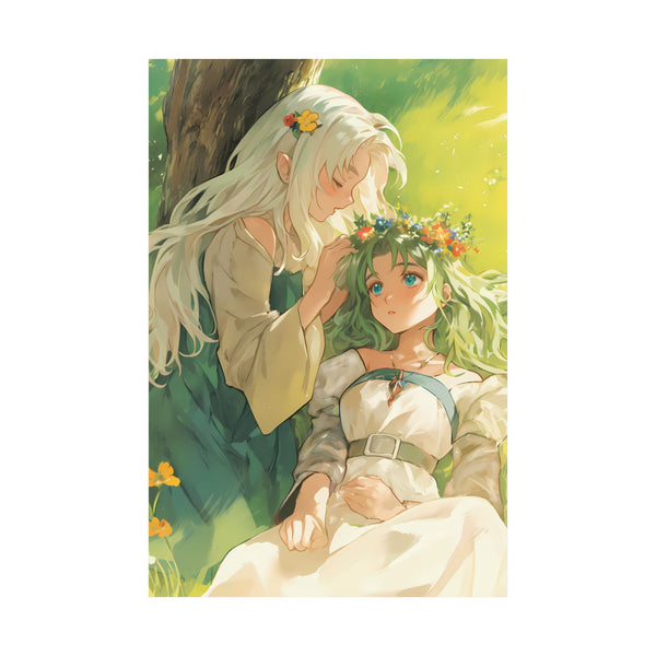 Flower Crown - Cute Anime Poster